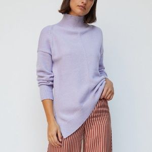 NWT Anthropologie crystal sweater lilac XS